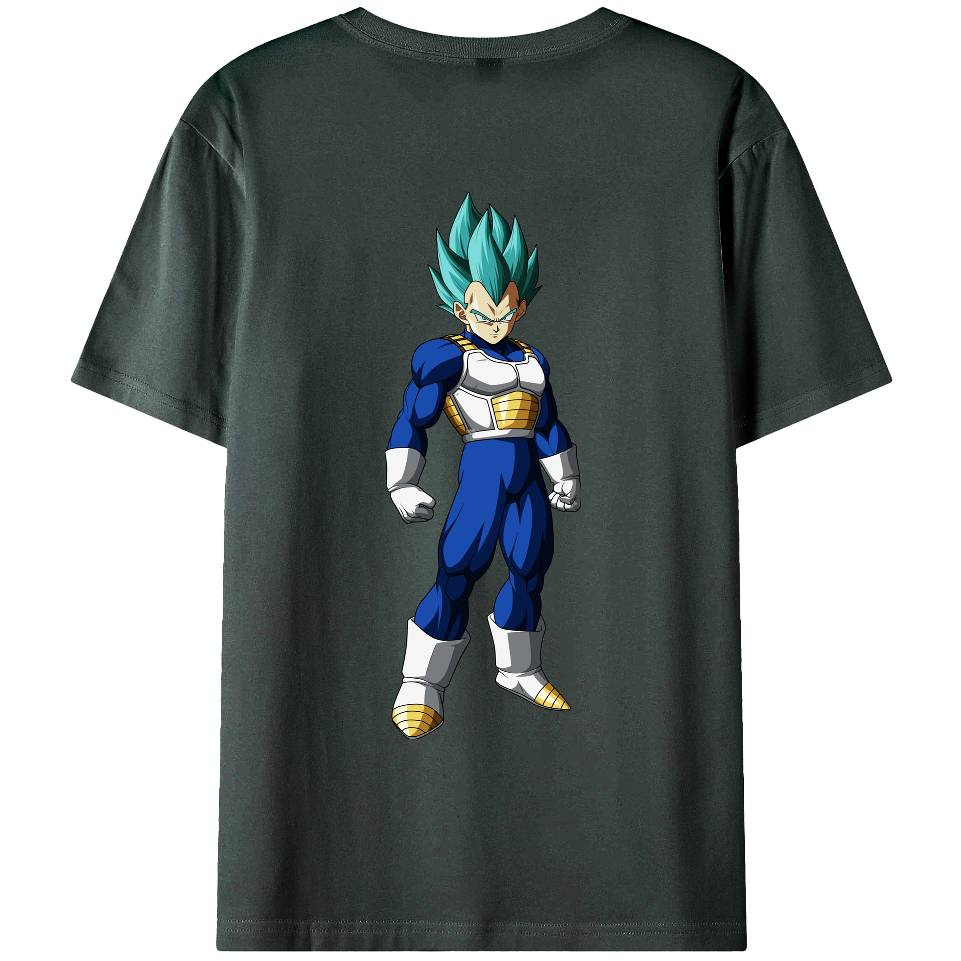 （画像用） ドラゴンボール ベジータ四世（Bejīta Yonsei）DRAGON BALL Vegeta IV 綿100％ メンズ半袖Tシャツ（バックプリント） 通気性